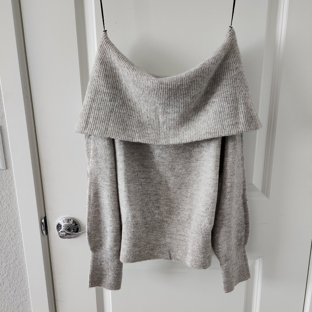 H&M Off the Shoulder Light Sweater